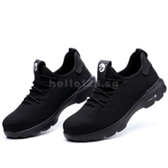 Size 36-48 ultra-light safety shoes breathable steel toe shoes safety boots anti-slip protective shoes protective work shoes steel toe men's casual shoes lace-free sports shoes Kev