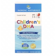 NORDIC NATURALS CHILDREN’s DHA AGES 3-6 STRAWBERRY FLAVOR 250mg 90/180/360