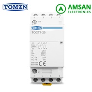 Contactor 2NC2NO TOMZN TOCT1 4P 25A 2NO 2NC 220V Din Rail Household AC Modular Contactor