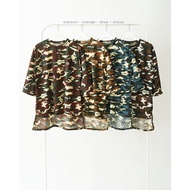 (Wholesale 42 thousand x 6 pcs) Code 963 Oversize Babyterry Army T-Shirt Ld130