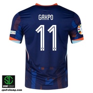 NIKE NETHERLANDS 2024 AWAY SHIRT WITH GAKPO 11 AND EURO 2024 PATCHES