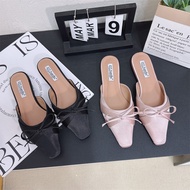 French Style Ribbon Square Head Mules (Size 35-39)