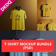 👾 T-Shirt TShirt Mockup Bundle ATHENA0347 Photoshop Template PSD Clothing Colorful Classy Graphic Design Shirt