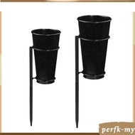 [PerfkMY] Cemetery Vase Iron Artificial Flower Stand with Secure Stake for Outdoor Use Durable Grave