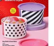 ready stock -2pcs/set tupperware one touch topper dot and strips (2)