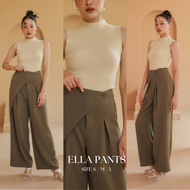 Taupe.brand - " Ella Pants - High Waist Slack Pants กางเกงขายาวเอวปีน ผ้าทิ้งตัว จีบหน้า ดีเทลป้ายหน