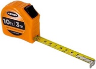 Keson PGT18M10V Short Tape Measure with Nylon Coated Steel Blade and Toggle Lock (Graduations: ft, i