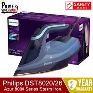 Philips DST8020/26 Steam Iron. Azur 8000 Series. 3000W Power. No Burns Guaranteed. Safety Mark Appro