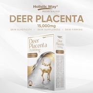 (30 Softgels) Holistic Way Premium Gold Deer Placenta 15000mg with Fucoidan+Squalene+Marine Collagen