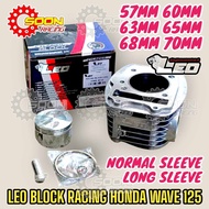 LEO W125 BLOCK RACING ESR STD LONG SLEEVE 57MM 60MM 63MM 65MM 68MM 70MM HONDA WAVE 125