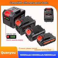 QUANYOU 21V/48V Electric Grass Trimmer Li-ion Battery Rechargeable Lawn Mower Grass Cutter Battery P