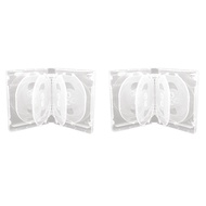 2X CD Storage Box 10-Piece Pack CD Case Plastic Double-Sided CD Storage Car CD Case Thickened DVD Ca