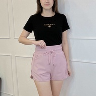 (JANUARY BRAND) SMLXL2XL Womens High Waist Short pants女装高腰短裤罗马弹力面料后腰伸缩裤头-JN5408