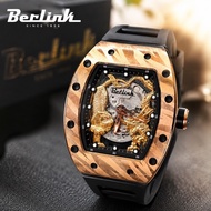Berlink 5015 Dragon Tiger Automatic Mechanical Watch Men | Tonneau Case | Skeleton Movement | Sapphi