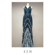 Kemissara Coral Eva Dress - Denim Blue (Pre Order 7-10 day)