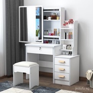 Dressing Table with Mirror Solid Wood Simple Makeup Table Apartment Bedroom Storage Cabinet  e2f0 TJ