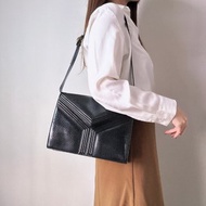 中古正品 YSL 聖羅蘭 真皮風琴包 蛇皮壓紋 通勤包 側背包腋下包