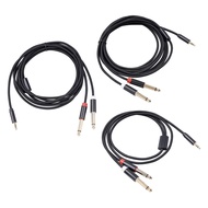 [mfnpqcn] Breakout Cable 3.5mm 1/8 TRS to Dual 6.35mm 1/4 TS Premium Y Splitter Cable for CD Player 