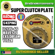 TOBAKI SUPER RACING CLUTCH PLATE CLUTCH DISC KELVAR 5 KEPING EX5 EX5 DREAM LC135-4S WAVE125 Y15ZR Y1