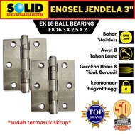 Solid Window Hinge 3" Stainless Ek 16 3" X 2.5" X 2 2Bb Us32D Solid Hinge 3 Inch Ball