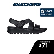 Skechers Women Foamies Footsteps Summer Bliss Sandals - 111575-BBK Anti-Odor Dual-Density Hanger Optional Machine Washable Luxe Foam