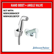 JOHNSON SUISSE 300643 Hand Bidet Set with JOHNSON SUISSE 301387 Angle Valve