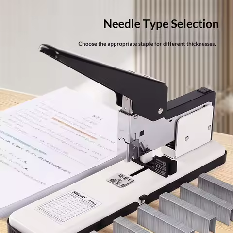 Heavy Duty Stapler 200 Sheets, KWtriO 50MS 50LS Labor-Saving Stapler with Staple Remover