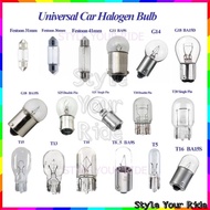 Universal Car Halogen Bulb - T5 / T10 / T15 / 4038 / 1156 / 1141 / 1016 / T20 / T20 AMBER / ROOM LIG