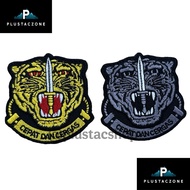 Patches Embroidery Velcro GGK Komando Yellow Silver