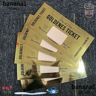 BANANA1 Golden Ticket Scratch Card, Raffle Gift Scratch  Ticket Concert Ticket,   Party Favor with E