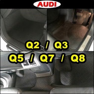 พรมปูพื้นรถยนต์ AUDI Q2 , AUDI Q3 , AUDI Q5 , AUDI Q7 , AUDI Q8 พรมกระดุมเม็ดเล็กpvc เข้ารูป ตรงรุ่น