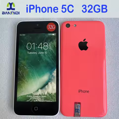 Unlocked Dual Core Original iPhone 5C Cellphone 32GB ROM 3G Mobile Phone 1510mAh Battery 4.0 Display