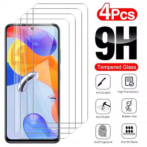 4PCS 9H Tempered Glass Case For Xiaomi Redmi Note 11 Pro 5G Screen Protector For Xiomi Redmi Note11P