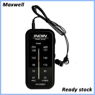maxwell   SH05 Mini Radio Battery Powered Portable Radio Excellent Reception Pocket AM FM Radio For Senior Running