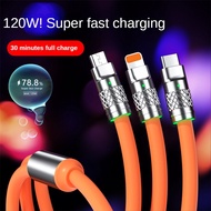 120w Watts 6A Super Fast Type C Zinc Alloy Charger Fast Charge silicon Cable