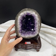 Uruguay Mining Area Direct Delivery Lucky Fortune Into The House Open Shop ESPA+2.9kg Amethyst Cave Money Bag Geode Mini