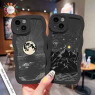 DARK MOON CUSTOM BLACK WAVE SOFTCASE FOR iphone X XS MAX XR 6 6S 6+ 7 7+ 8 8+ 11 12 13 14 DAPro Max