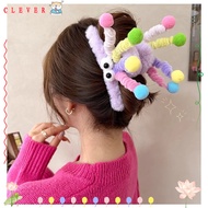 CLEVER Hair Claw, Plush Cartoon Hair Claw Clip, Furry Headwear Cute Hair Clip Shark Clip Women Claw 