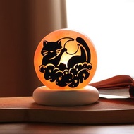 星幻夢夜 I 小剪影 I 玫瑰款 l 鹽燈 l 貓系列 l 擺飾 夜燈