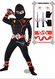 HomeSik Muscle Ninja Costume for Kids Halloween Fantasy Cosplay Costume for Kids Boys