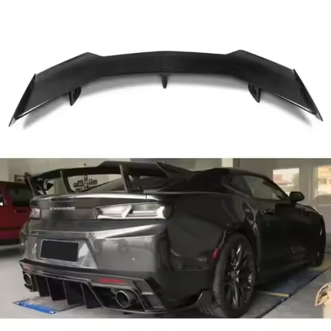 Real Carbon Fiber / FRP Car Rear Wing Trunk Lip Spoiler For Chevy Chevrolet Camaro 1LE 2016 2017 201