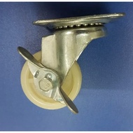 2 INCH TROLLEY WHEELS WITH WHITE XANDER BRAKES