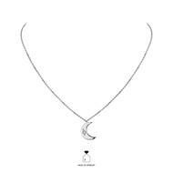 Haus of Jewelry - SELENE MOONLIGHT NECKLACE สร้อยคอ เงินแท้ ประดับเพชรคิวบิกเซอร์โคเนีย (Cubic Zirco