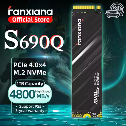 Fanxiang S690Q 4800MB/s SSD NVMe M.2 2280 PICE4.0 1TB 2TB Internal Solid State Gaming Hard Disk SSD