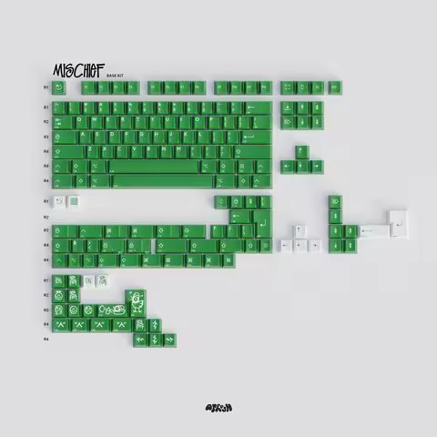 [Base kit/Deskmat] PBTfans Mischief ABS Doubleshot Cherry Profile MX-style Keycaps KBDfans / Smooth 