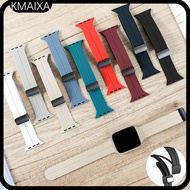 Magnetic Buckle Rubber Band Silicone Strap for Apple Watch Ultra 3 2 49mm 45 41mm Series 11 10 9 8 7