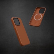 iPhone 15 pro Magsafe皮革手機殼 可燙金名字 Nappa牛皮