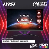 MSI Optix 31.5" G32C4X Curved Gaming Monitor - VA Panel / FHD / 250Hz / Curved