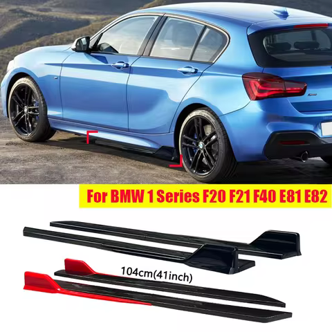For BMW Accessories 1 Series F20 F21 F40 E81 E82 E87 E88 Universal 41Inch Side Skirt Extensions Glos