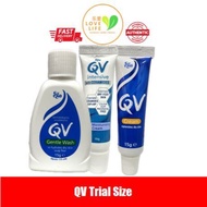 TRIAL SIZE QV Gentle Wash 15g / QV Cream 15g / QV Intensive Light Moisturising Cream 10g